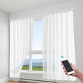 Electric Curtain Tracks, 13.78ft Motorized Curtain Rod System with 4 Control Methods, Voice Control,Timer & Memory Function, Automatic Curtain Opener Ceiling Track for 7.08-13.78ft