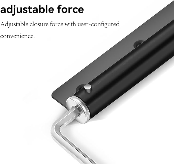 Automatic Door Closer Heavy Duty Adjustable Universal Installation/Wide-Angle Design/Tool-Free Force/Speed Adjustment/Commercial Grade Smooth Closing for Doors 80-120 lbs (Matte Black)