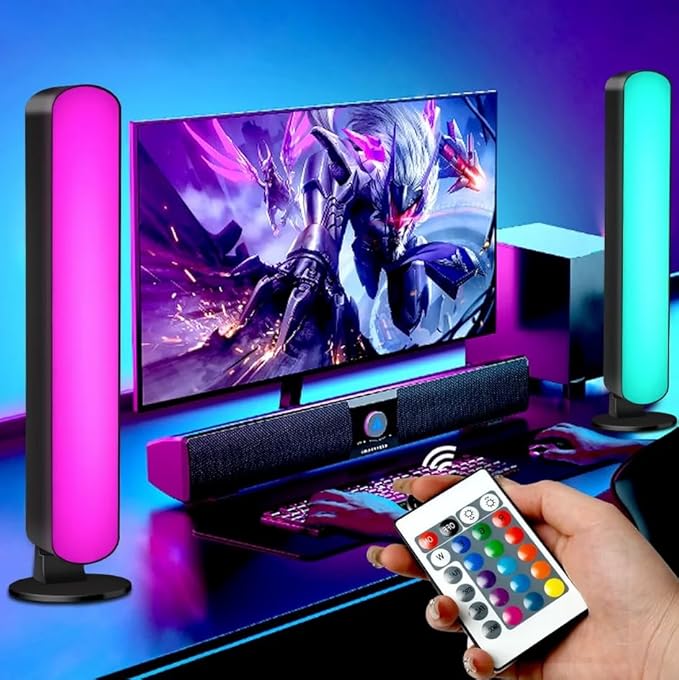 4-Pack RGB Smart LED Music Sync Light - App Controlled Ambient Lamp for TV, PC, Gaming & Decor