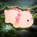 Axolotl Silicone Nursery Night Light, Dimmable LED Animal Lamp with Timer,Cute Gifts Rechargeable Bedroom Bedside Lamp with Touch Sensor Toy for Kids (Axolotl B)