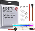 BTF-LIGHTING FCOB WS2814 IC RGBW 4000K COB LED Strip Flexible High Density Uniform Chasing Color Light 3.2FT DC24V 784LED/m 14IC/m 10mm Width for Home Indoor Decor(No Adapter or Controller)