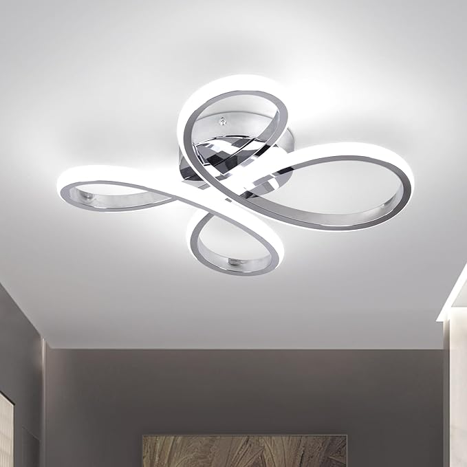 ADISUN Modern LED Ceiling Light, 6000K Semi Flush Mount Ceiling Light Fixture, Modern Lamp for Hallway Bedroom Corridor Aisle Bathroom(L14.56*W14.56*H2.4)