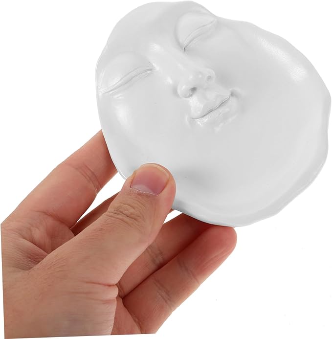 Elegant Artistic Face Resin Tray for Jewelry Storage and Candle Holder White Minimalist Decorative Organizer for Clean Girl Decor Apartment and Bathroom Accent