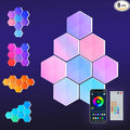 Smart Hexagon Lights DIY Hexagon Led Light App & Remote Controlled & Music Sync Features USB & Type C Modern RGB Wall Panels for Living & Gaming Decor (8Pack)