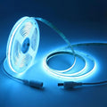 LED Strip Lights 24V COB LED ICE Blue Super Bright LED16.4ft Dotless High Density 14W/m, 8mm Width Cuttable Flexible for Home DIY led ICE Blue Commercial decoration projects (No Power Supply)