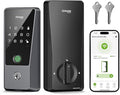 GHome Smart WiFi Deadbolt Locks for Front Door, 5-in-1 Fingerprint Keyless Entry Door Lock, Indoor Smart Lock for Home Hotel with 10000mAh Battery,Work with Alexa & Hey Google, App Control, Auto Lock