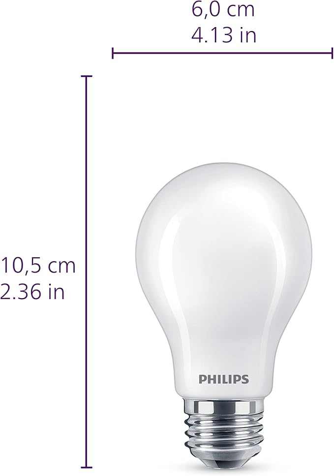 A19 Ultra Definition Frosted Dimmable LED Light Bulbs 8-Pack - Flicker-Free 100w Light with EyeComfort Technology - Daylight 3500K Lightbulb - 1500 Lumen - E26 Base