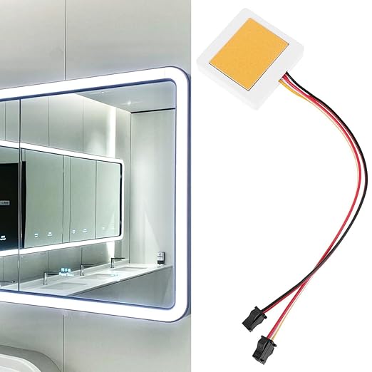 Square Touch Sensor Dimmer Switch Module for Vanity Mirror Led Light Control Energy Efficient Smart Bathroom Mirror Lamp Adapter Easy Installation