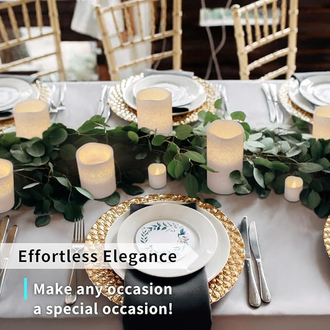 FURORA LIGHTING White Crystallized Real Wax LED Candles with Remote and 6/18 Timer, 4 Pillars and 4 Votives Pack of 8, Flameless Flickering Candles for Home Décor, Battery Included