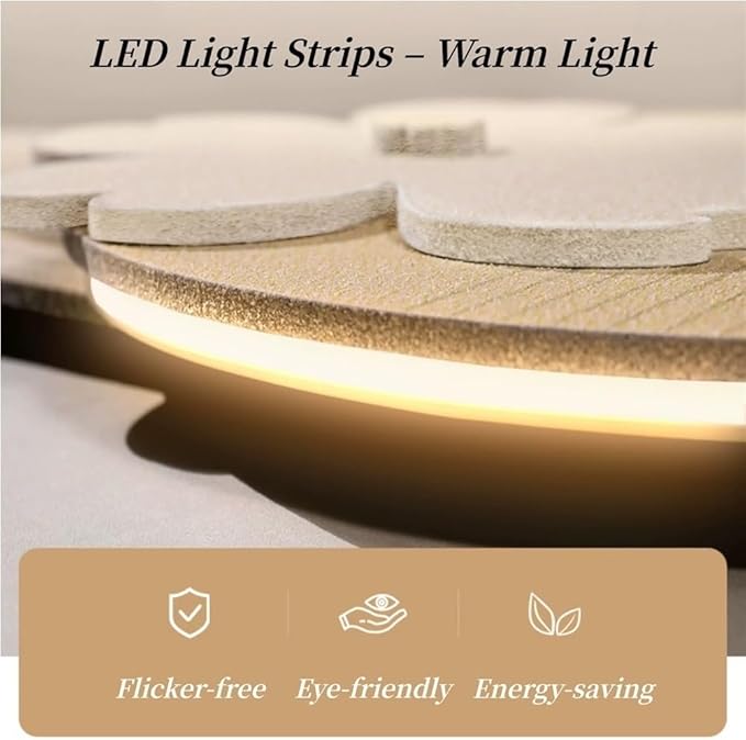3D Sandstone Texture LED Wall Art with Vase, Plug-in Auspicious Modern Meditation Wall Hanging Sculpture, Minimalism Artwork Decor for Living Room Bedroom Meditation Space(B,120x40cm)