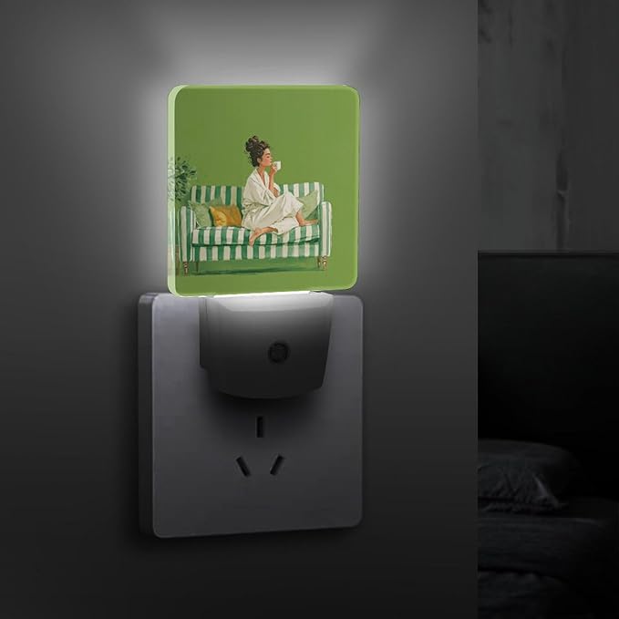 Night Lights Plug Into Wall, Elegant Interior LED Smart Light Sensor Night Light Auto Dusk to Dawn for Hallway, Bedroom, Bathroom, Stairway