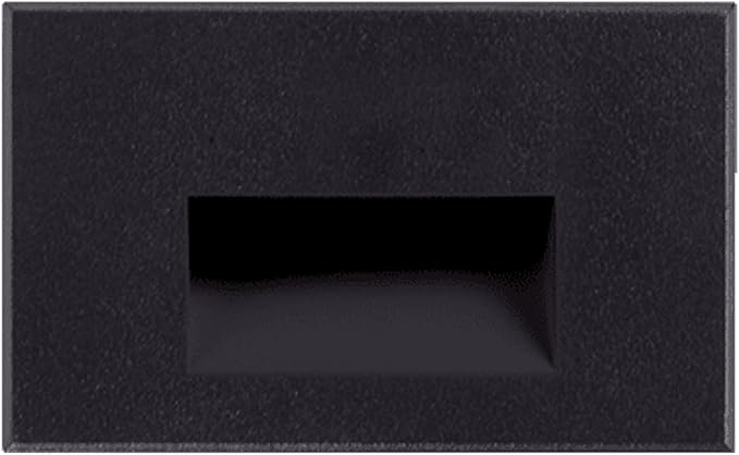 5W LED Horizontal Step Lights, Black Finish, 120V Dimmable LED Stair Lights Indoor and Outdoor, 200 Lumens, CRI 90+, IP-65 IC Rated, ETL Listed, Warm White 3000k