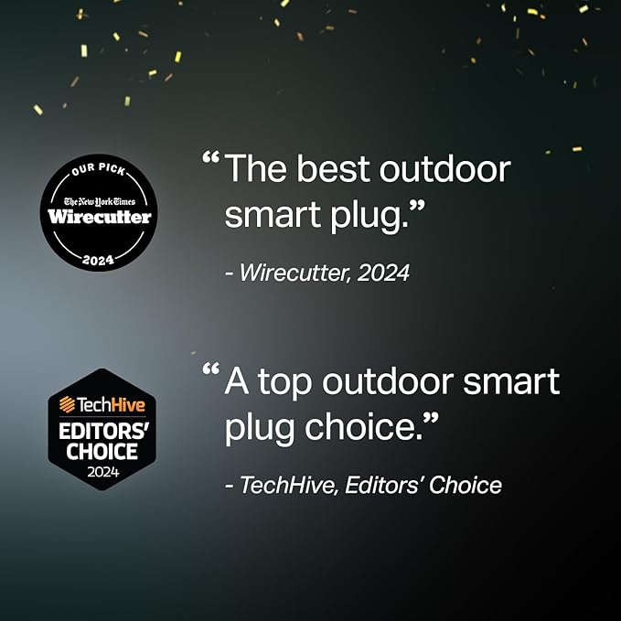 TP-Link Tapo Matter Outdoor Smart Plug, 2 Individual Outlets, IP65 Weather Resistance, Works with Apple Home, Alexa, Google Home, Long Wi-Fi Range, 2.4G Wi-Fi Only, ETL Certified (Tapo P400M)