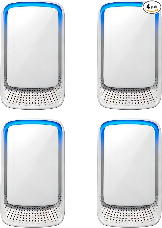 Air Ionizer Purifier for Home,4 Pack Negative Ion Air Purifier Plug in for Small Room, Bedroom Office Bathroom Basement,Quiet Working Portable Air Cleaner Freshener for Odor,Pets Smell