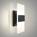 ASD 8 Inch Indoor LED Wall Sconce - 10W 2700K-5000K Dimmable Black Wall Sconce Lights for Living Room, Bedroom, Bathroom, Hallway - Modern Wall Sconces Hardwired, ETL Interior Light