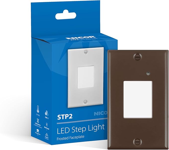 NICOR Lighting STP2 Frosted Oil-Rubbed Bronze LED Step Light with Photocell (STP2F120OBPC)