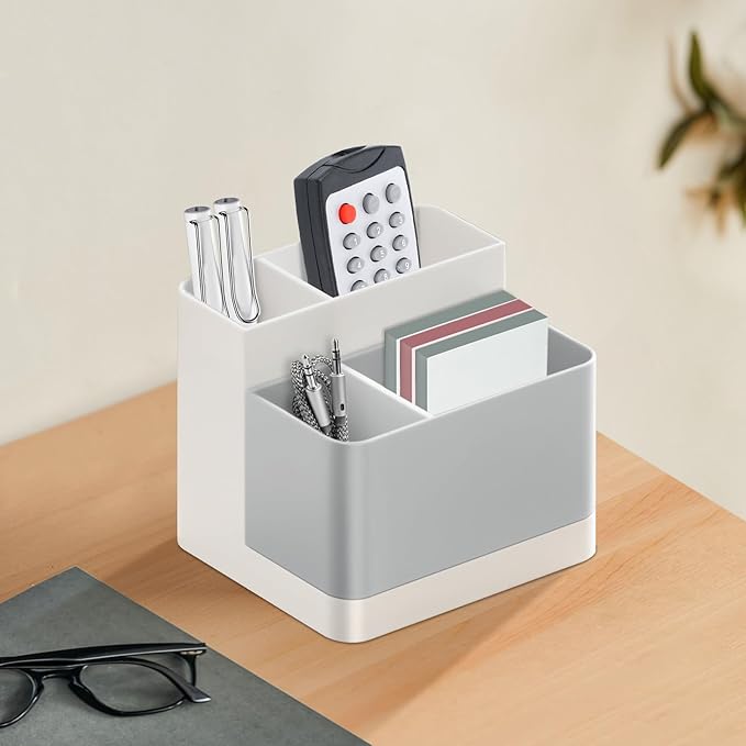 Poeland Desktop Storage Organizer, Pen and Pencil Cases Boxes, Pen or Pencil Holder Box Container for Desk, Office Supplies, Vanity Table