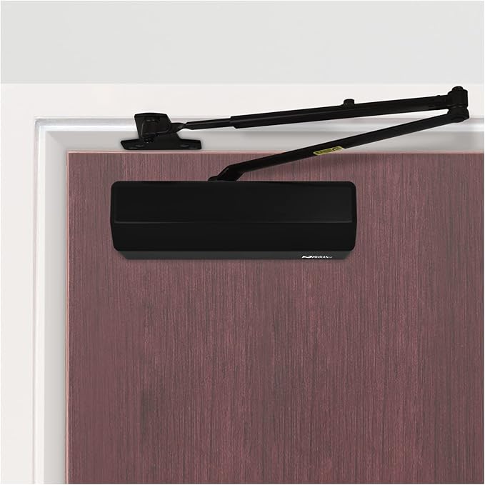 Nuk3y 9000 Series Grade 1 Heavy Duty Door Closer, Multi-Mount, Adjustable Size 1-6, ADA Compliant, UL Listed, Black