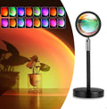Sunset Lamp Night Light - 16 Colors & 4 Modes Sunset Projection Lamp with Remote, Color Changing Rainbow Sunlight Lamp, Romantic Visual Led Light Projector for Photography Room Decor