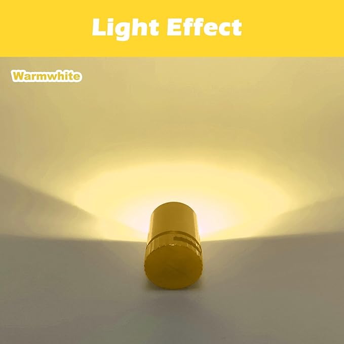 10 Pack Small Spotlight Battery Operated LED Lights, Warm White LED Wireless Miniature Spot Light for Artwork Painting,Jewelry Showcase Display,Closet,DIY Hand Craft (WarmWhite)