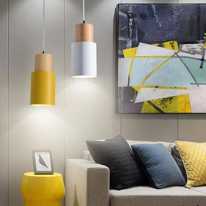 Mini Wrought Iron Kitchen Chandelier 3.9-inch Nordic Modern Macaron Pendant Light Modern Minimalist Pendant Light Suitable for Living Rooms, Dining Rooms, Bedrooms, Children's Rooms,