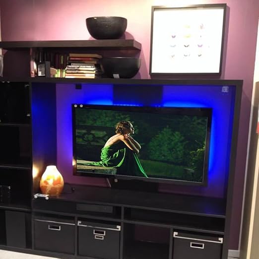 TORCHSTAR LED Strip Lights for 32 Inch-60 Inch HDTV, RGB LED TV Backlight Kit with Remote, ETL Listed, 16 Colors Changing Multi-color 5050 LEDs Bias Lighting, UL Adapter, Home Theater, Gaming Computer