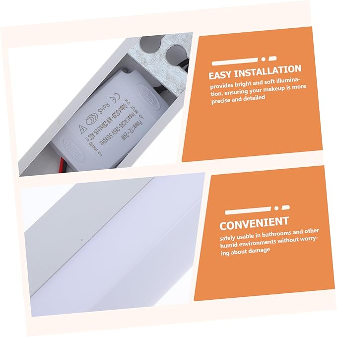 Angoily Led Wall Light for Makeup Mirror Brightness Bathroom Vanity Lamp for Humid Environments Easy Installation and Reflection for Daily Grooming