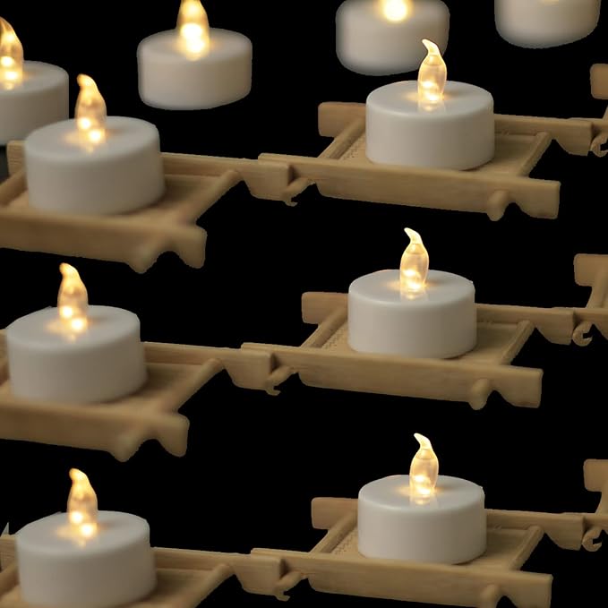 YIWER Battery Tea Lights Candles - LED Tea Lights 200 Hours Pack of 12 (Warm White)