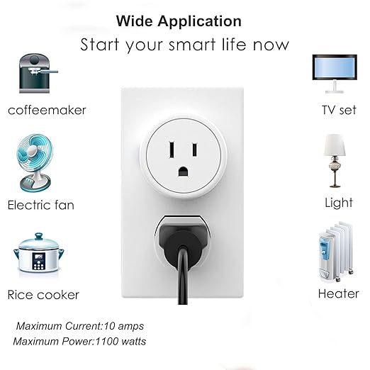 Zigbee Smart Plug Outlet, Mini Remote Voice Control with Alexa, Easy Setup, Work with Google Home/SmartThings, Hub Required 4-Pack