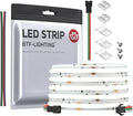 BTF-LIGHTING FCOB COB LED Strip Addressable WS2811 IC 6000K Cool White Flexible High Density Uniform Chasing White Light 16.4FT DC24V CRI 90+ 360LED/m for Indoor Decor(No Adapter or Controller)