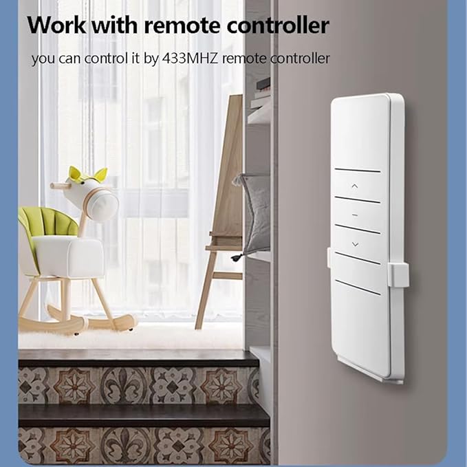 Mini Smart Curtain Track System, WiFi Motorized Curtain Rods Remote Control, Automatic Drapery Opener Compatible with Alexa Google Home, Quiet Electric Tracks (5 meters (196.8 inches))