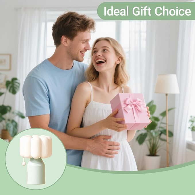 Mini Night Light for Bedroom, Flower Silicone Night Light with 30min Timer, Touch Control Dimmable Lamp with 3 Brightness Levels, LED Rechargeable Nightlight, Cute Bedside Lamp for Kids Gifts (Green)