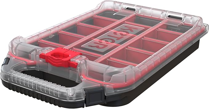 Stack N’ Roll 4-Piece Rolling Tool Storage System – Includes Large Rolling Tool Box, 2-Drawer Tool Box & 2 Tray Organizers | Modular Stackable Tool Storage with Wheels for Garage & Workshop