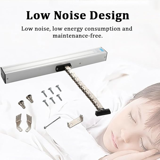 Electric Window Opener - Home Window Hardware Automatic Opener/Closer, Built-in 300-1000mm Stroke Chain Type Window Opener Actuators,300mm