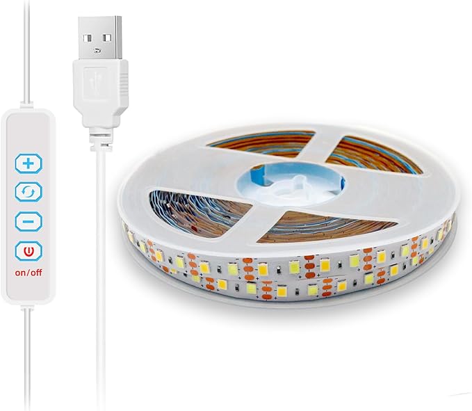 USB led Strip Light 5V,4.92ft Flexible led Strip Lights with Self Adhesive,Dimmable Light Strips 2800K-6500K for 3D Printer External Lighting,Cabine,Mirror,TV,Table Lighting,Home DIY