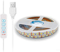 USB led Strip Light 5V,4.92ft Flexible led Strip Lights with Self Adhesive,Dimmable Light Strips 2800K-6500K for 3D Printer External Lighting,Cabine,Mirror,TV,Table Lighting,Home DIY