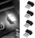 4 PCS USB LED Car Interior Atmosphere Lamp, Portable Mini Auto LED Decor Night Light, Plug-in USB Interface Ambient Lighting Kit, Universal Car Interior Accessories(White)