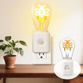 Vintage Filament Night Light Plug in, Dimmable and Motion Sensor Equipped, Warm Ambience 2200K for Hallway, Bedroom and Stairway, 1 Pack