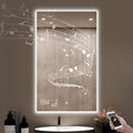 24X40 LED Bathroom Mirror with Lights, WiFi Smart Bluetooth Lighted Vanity Mirror for Bathroom with Backlit 2 Colors Dimmable Enabled Weather Display, Anti-Fog Vertically Hang Only