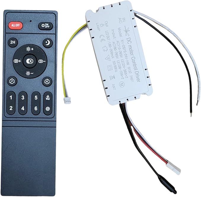 Ceiling Fan Remote Control Kit, Remote Control For Ceiling Fan Light Featuring 6-Speed Settings, Smooth Dimming And Frequency Conversion Receiver For AC LED Lighting(infrared remote control)