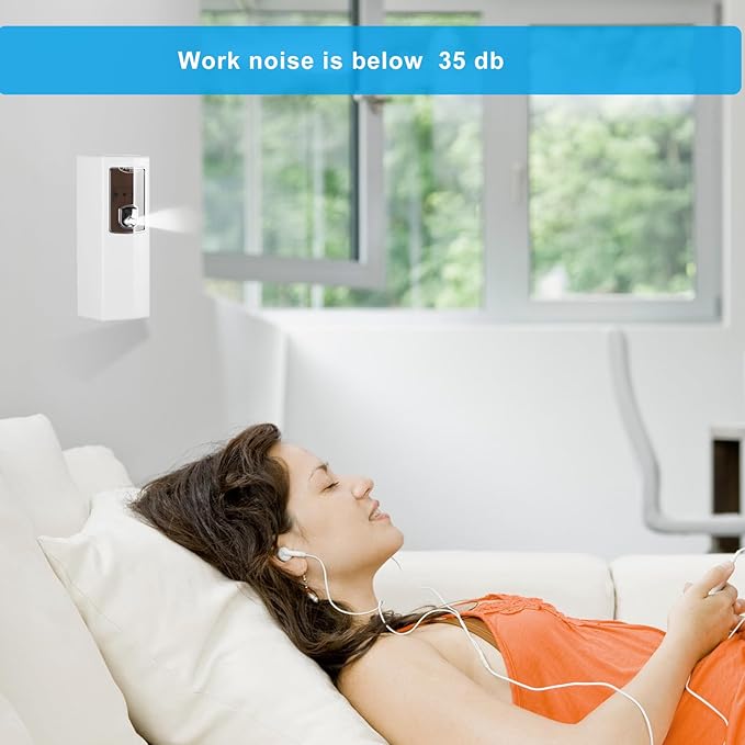 Automatic Air Freshener Dispenser Wall Mount/Free Standing Commercial ABS Auto Air Freshener Dispenser Programmable Aerosol Spray Perfume Dispenser for Home Room Office Bathroom