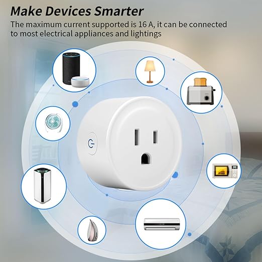 WiFi Smart Plug | Compatible with Alexa & Google Home | WiFi Outlet for Remote Control & Timer and Schedule Function | No Hub Required | Safety Certified (1Pack)
