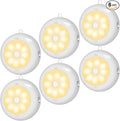 BLS 6-Pack 3.3" Under Cabinet Lighting, Closet Lights Motion Sensored Light Indoor AA Battery Operated, Magnetic Stick on LED Puck Light, Dimmable Under Counter Lights for Kitchen, 3000K Warm White