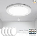 wowatt Battery Operated Ceiling Light Rechargeable Ceiling Lights with Remote Wireless Shower Lighting 3000K 4500K 6500K 7.48in Dimmable Timing Overhead Light for Closet Shower Living Room(4 Pack)