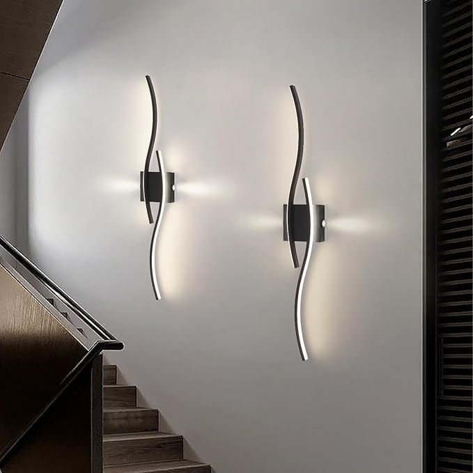 Modern Led Wall Sconces, 32inch Bathroom Mirror Vanity Light 28W, 4000K Wall Fixtures Staircase Lights, Indoor Wall Decor Bedside Wall Lamp for Bedroom Living Room Hallway Hotel