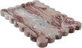 Real Luxurious Natural Scalloped Marble Vanity Tray - 10.8"x8" Rectangle - Decorative Catch All Tray for Bathroom, Kitchen, Dresser & Home Decor