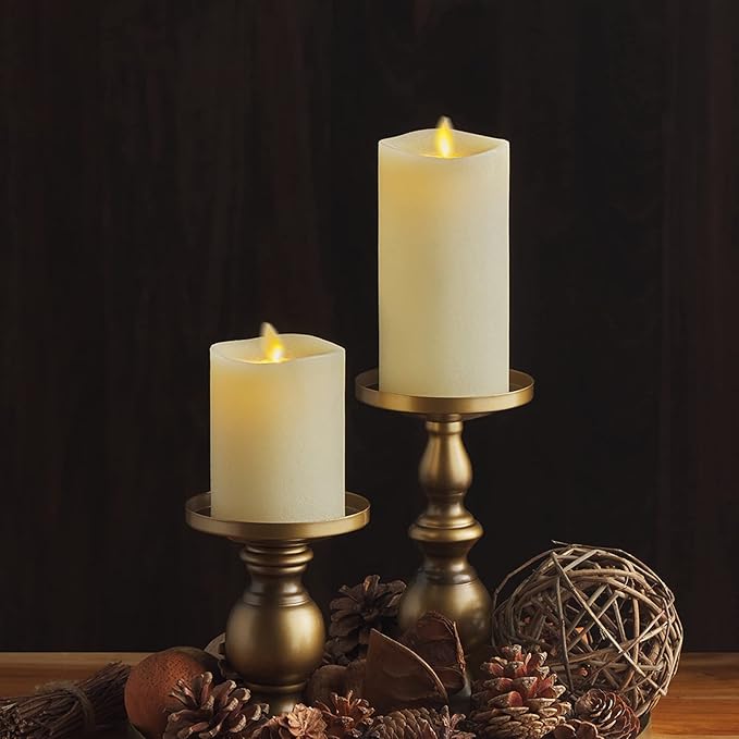 Luminara - Flameless LED Battery Operated Flickering Pillar Candles - Ivory - Pack of 1-3x6.5 - Realistic Moving Flame Real Wax Indoor/Outdoor Decor