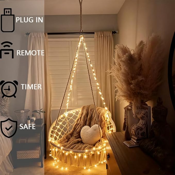 USB Fairy Lights Plug in, 33 Feet 100 LED Twinkle String Lights with Remote and Timer, Waterproof 8 Modes for Bedroom Indoor Wreath DIY Party Wedding Christmas Holiday Decoration(2 Pack Warm White)