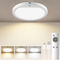 Meliya Rechargeable Motion Sensor Ceiling Light with Remote, 3000K 4000K 6500K Magnetic No Wiring LED Ceiling Light Battery Powered for Shower Stairs Hallway Porch Pantry Garage Patio Shed