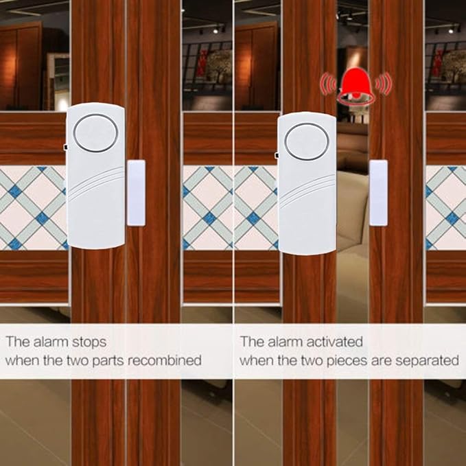 Door Window Alarm, 90DB Door Alarms for Kids Safety, Wireless Sensor Door Window Burglar Alarm-Window Pool Alarms for Home (20 Pack)